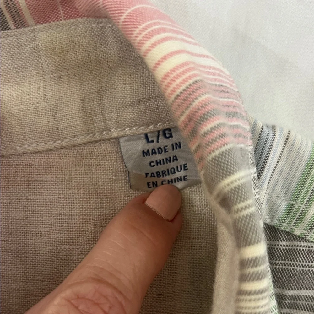 Tommy Bahama Multicolor Striped Men's Shirt Large - Picture 3 of 12